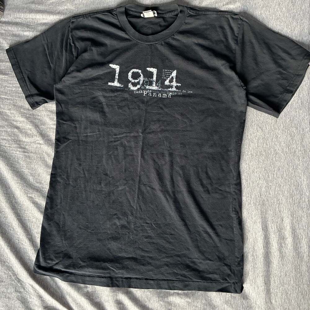 Canal De Panama 1914 Graphic T-Shirt Black XL